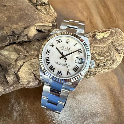 rolex datejust 31mm perlmutt zifferblatt|rolex oyster steel watch.